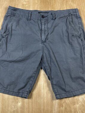 John Varvatos Mens Gray Cotton Chino Shorts Size 30x9